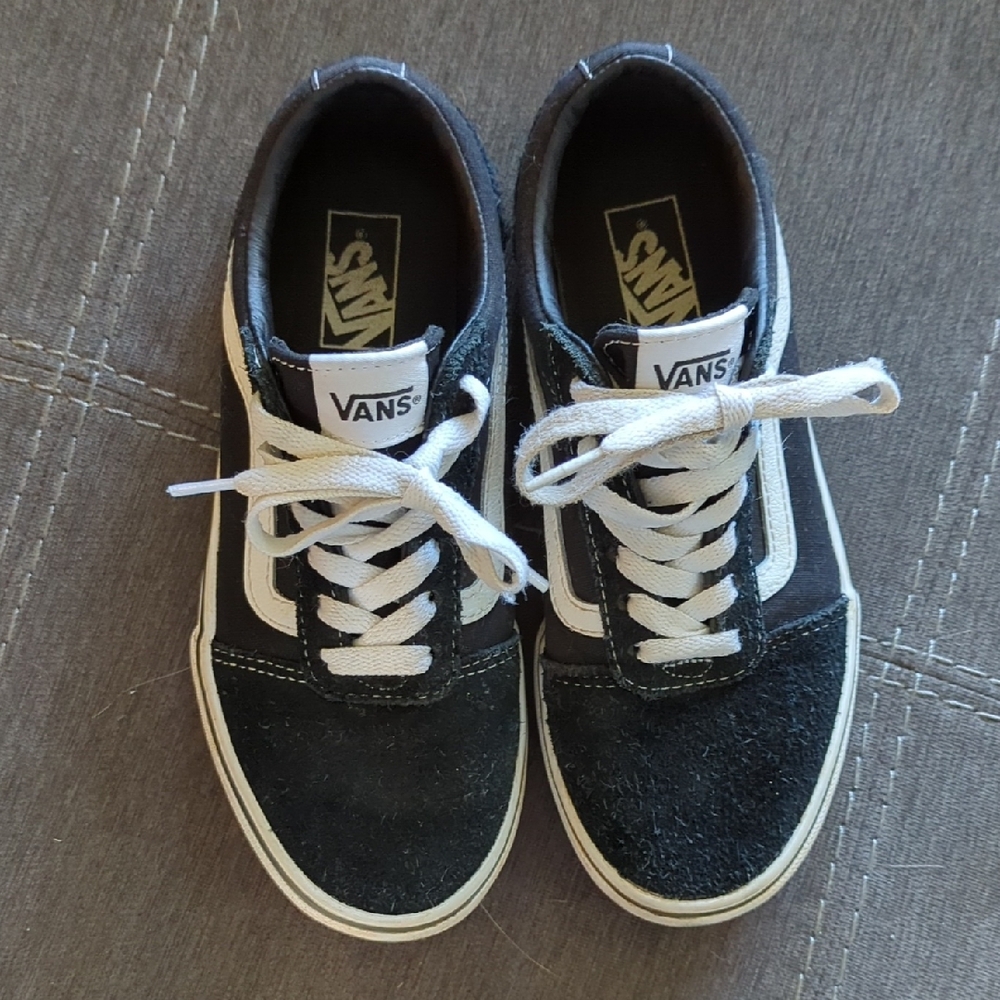 Vans Black and White Kids Sneakers